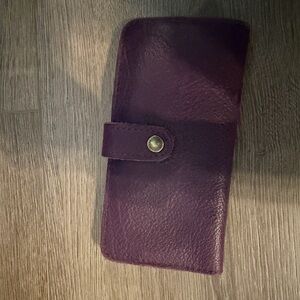 Portland Leather Deep Purple Wallet